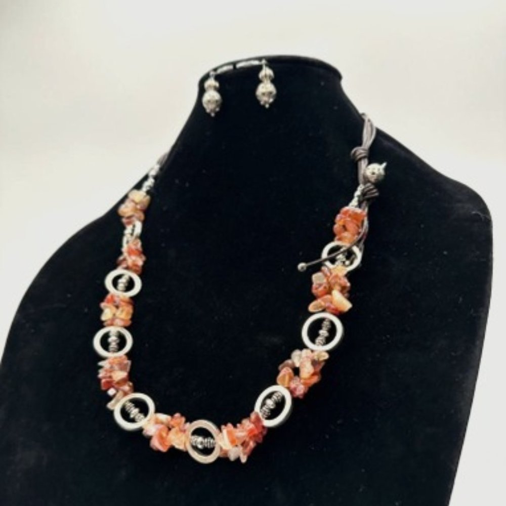 Necklace and earrings